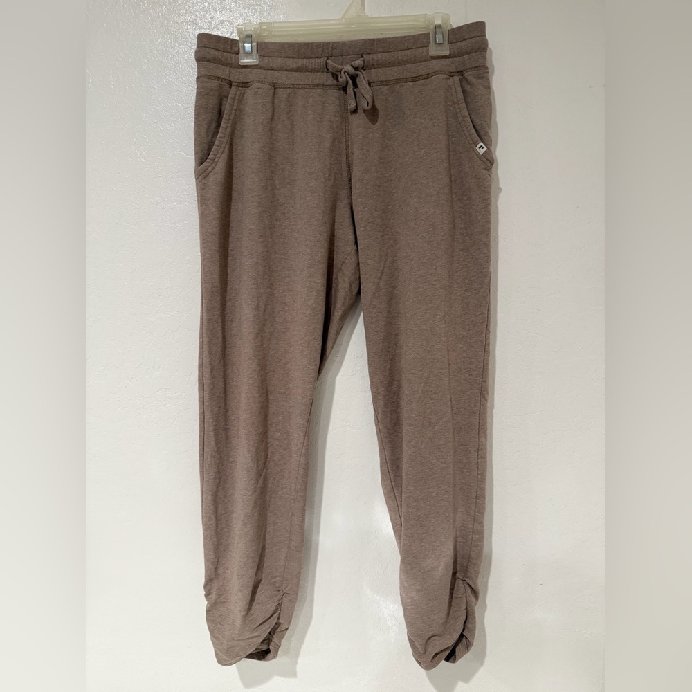 Pact Women's Taupe Organic Cotton Jogger Pants size M - Picture 2 of 8